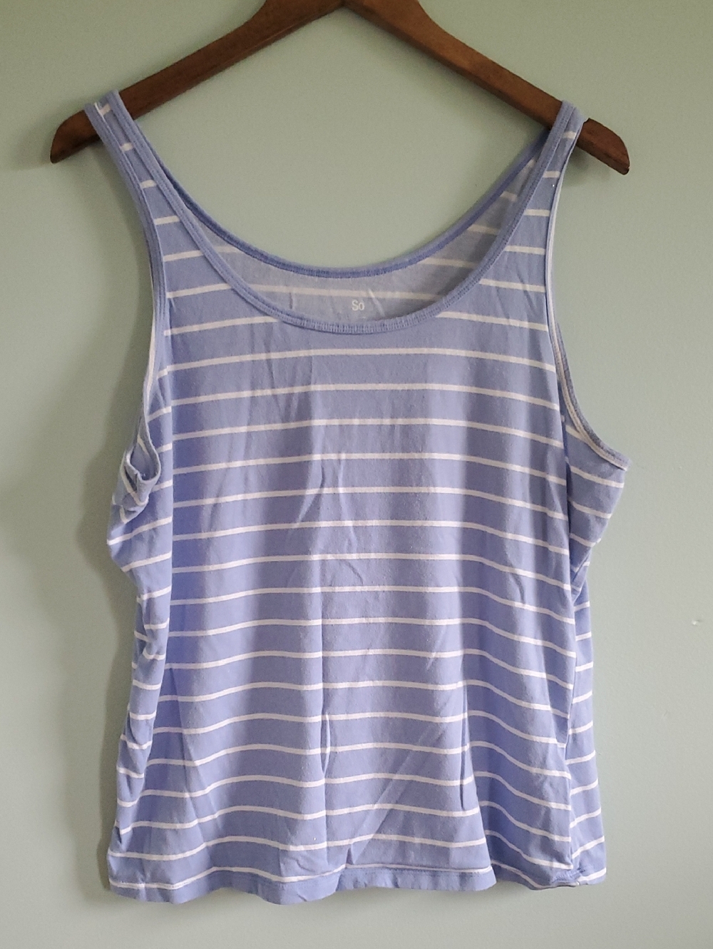 SO Lavender and White Striped Tank Top